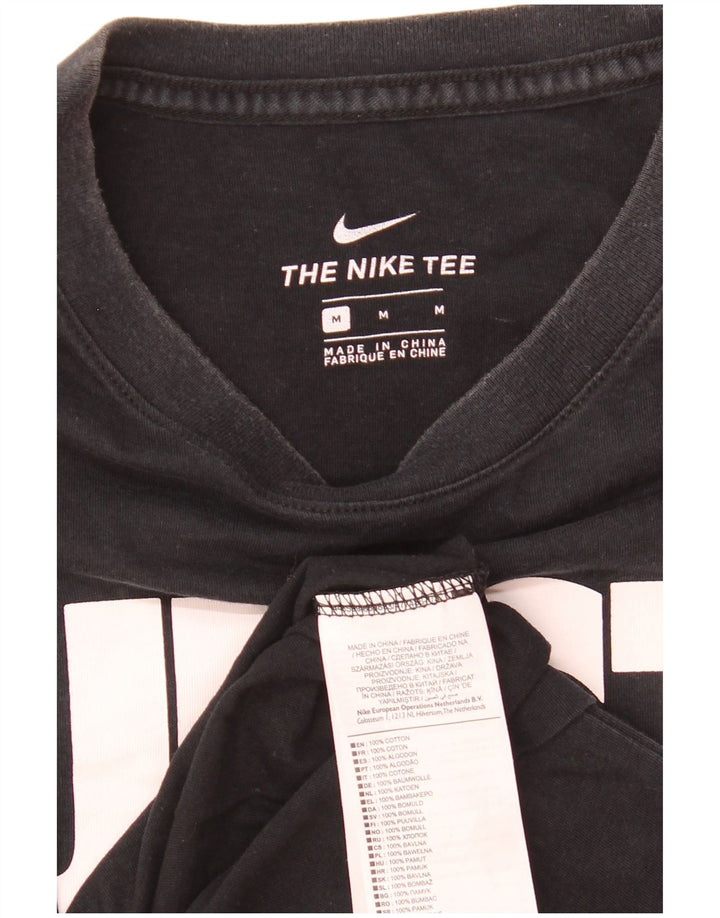 Мужская футболка с графическим рисунком Nike, средний черный хлопок