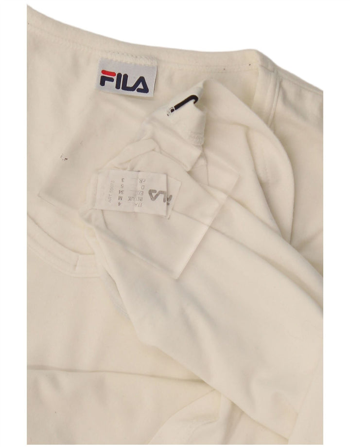Женская футболка Fila Top UK 14, средний белый хлопок, белый цвет