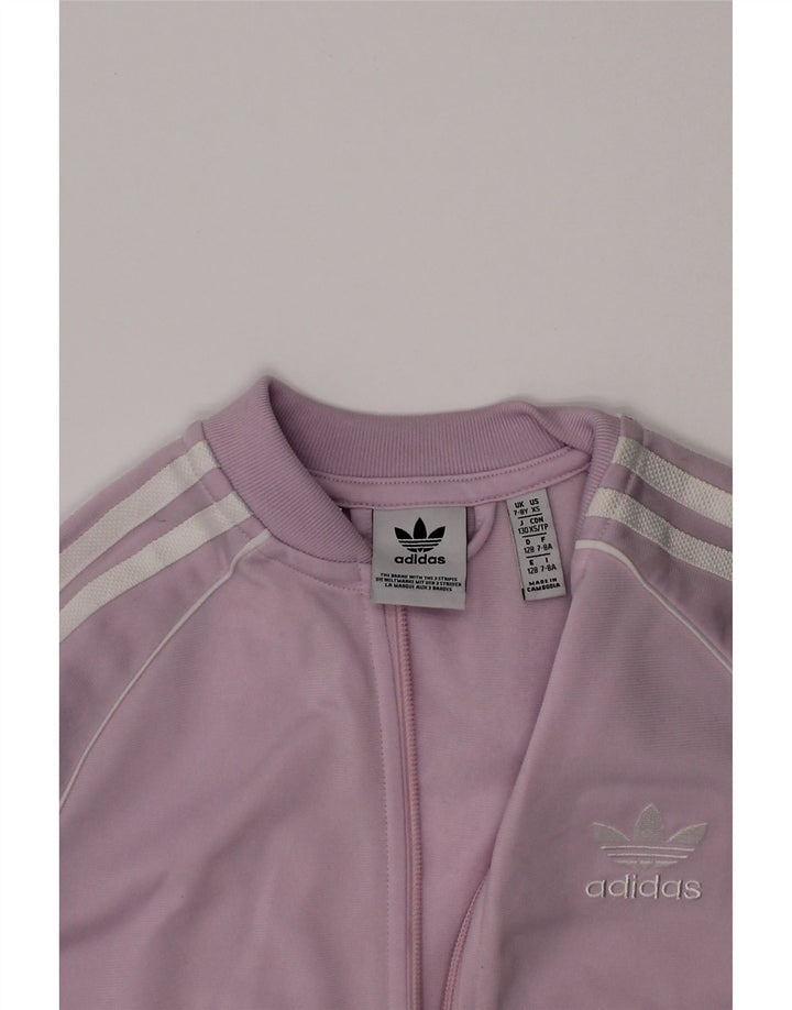 Спортивный костюм ADIDAS для девочек, верхняя куртка, 7-8 лет, фиолетовый полиэстер