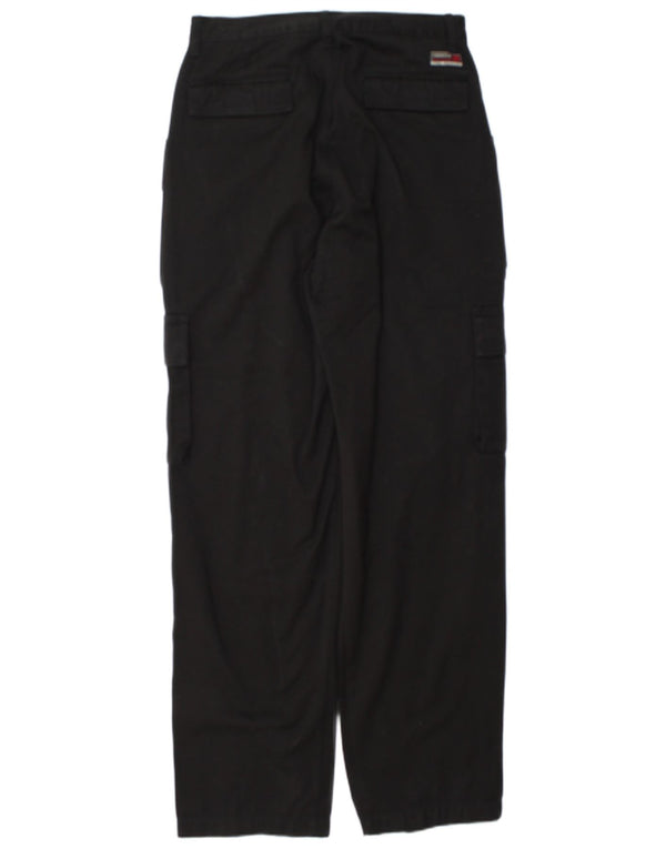 Casucci Mens High Waist Tapered Cargo Trousers IT 44 XS W27 L32 Black