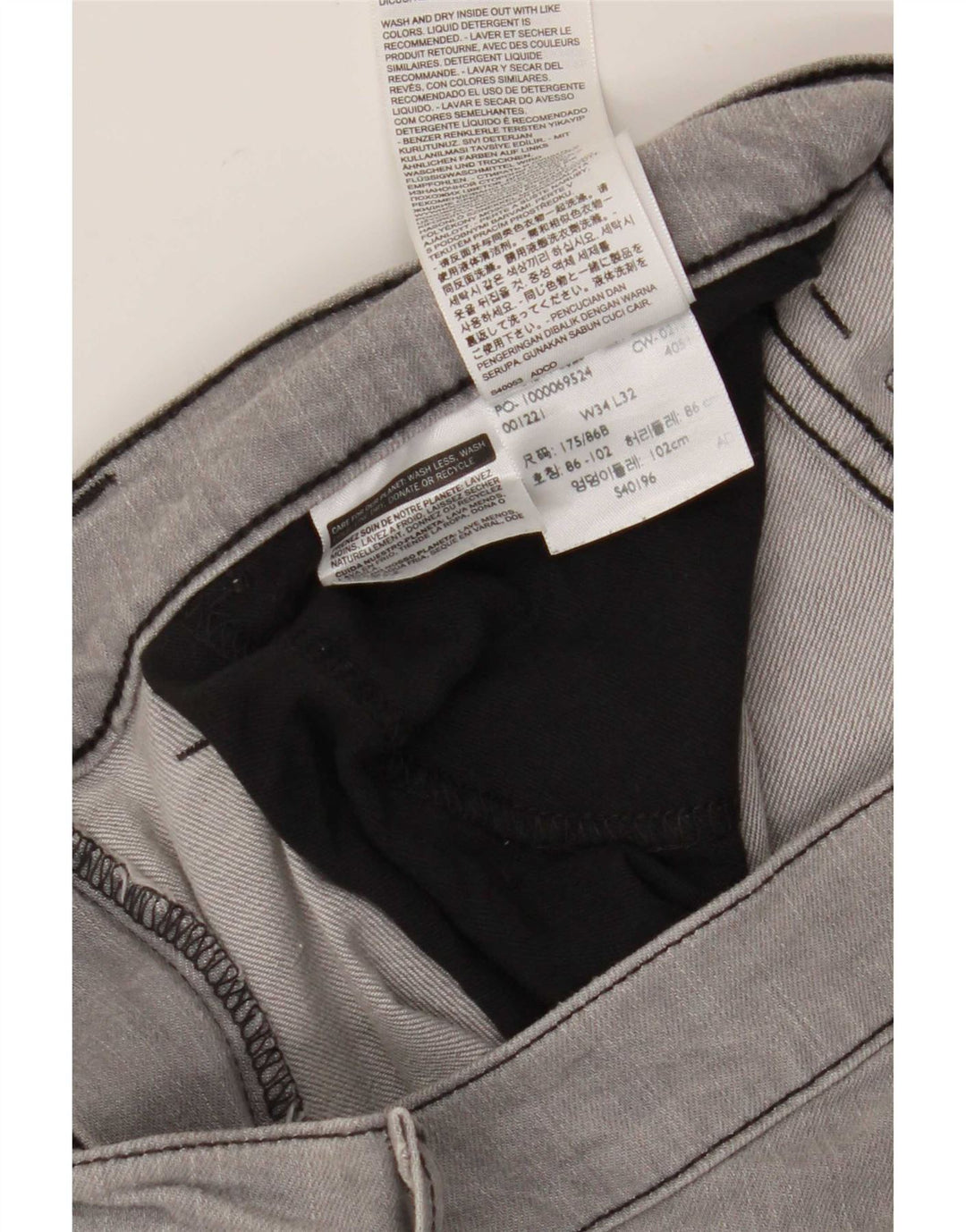 Мужские зауженные джинсы Levi's 511 W34 L32 серого цвета, хлопок