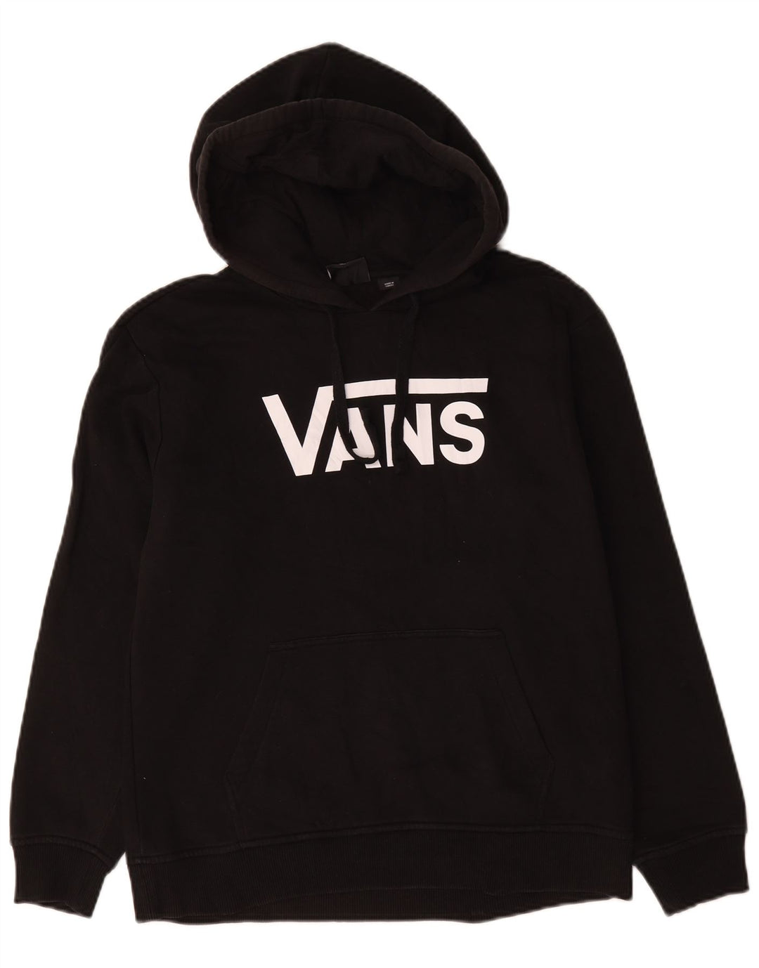 Мужской джемпер с капюшоном Vans, черный, хлопковый, среднего размера