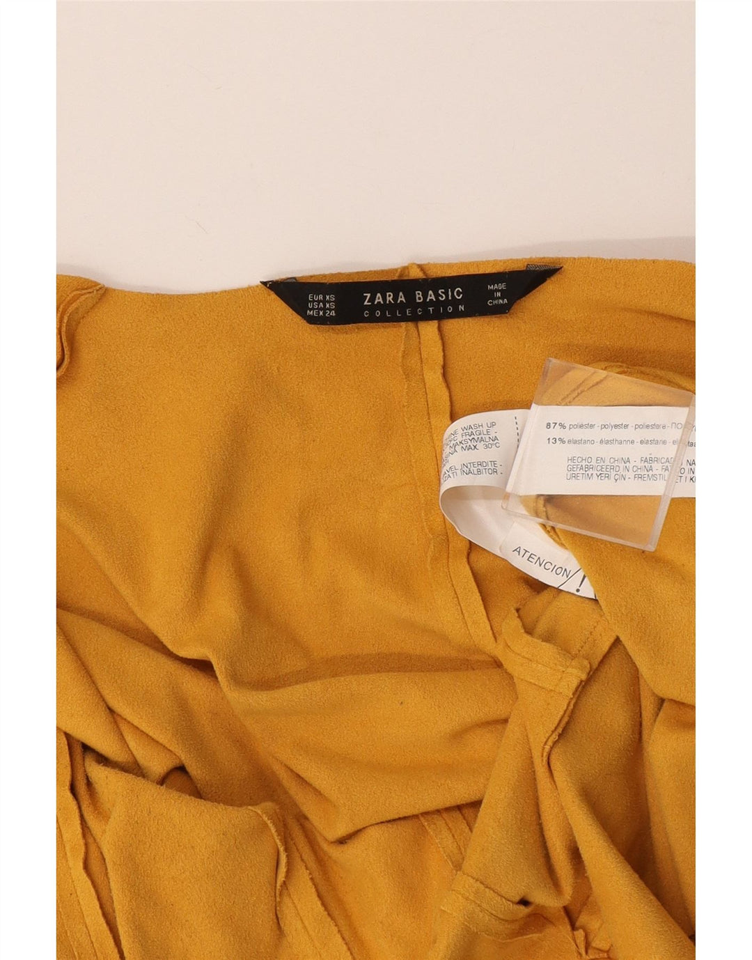 Женский открытый пиджак оверсайз Zara UK 6 XS, желтый полиэстер