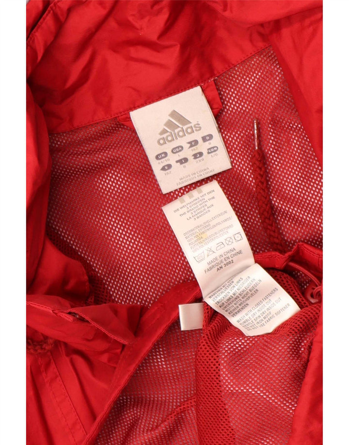 Мужская куртка-дождевик Adidas с капюшоном UK 44/46, большой красный полиамид