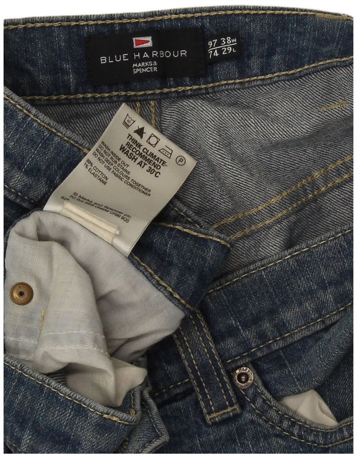Мужские джинсы Marks & Spencer Blue Harbour стандартного кроя W38 L29, синий хлопок