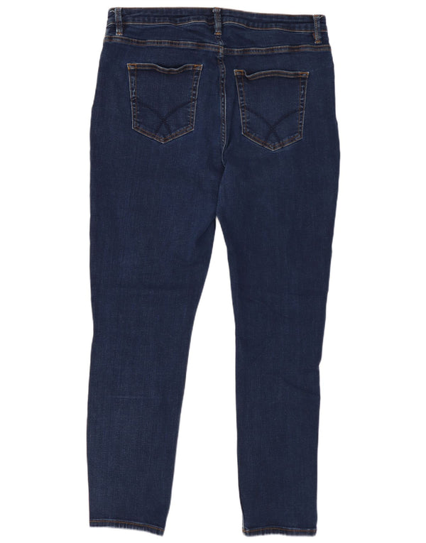 Женские джинсы скинни Crew Clothing UK 16, большие W34 L27, темно-синие, хлопок