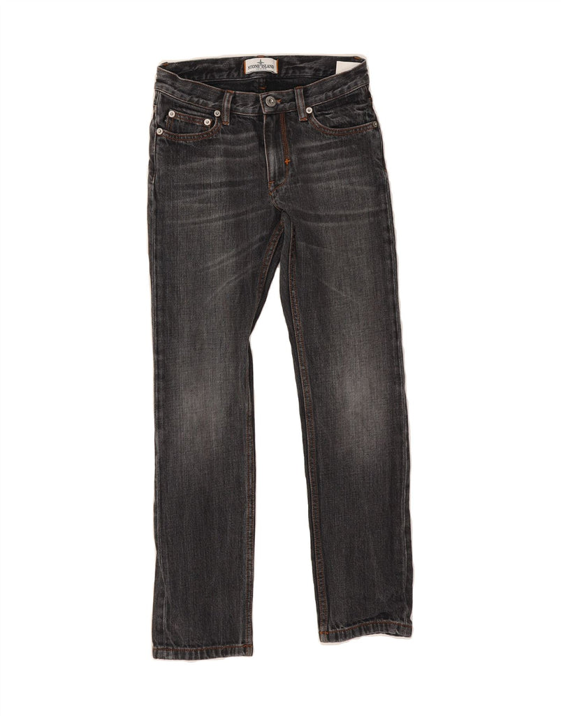 STONE ISLAND Boys Straight Jeans 9-10 Years W24 L25 Grey Cotton Vintage Stone Island and Second-Hand Stone Island from Messina Hembry 