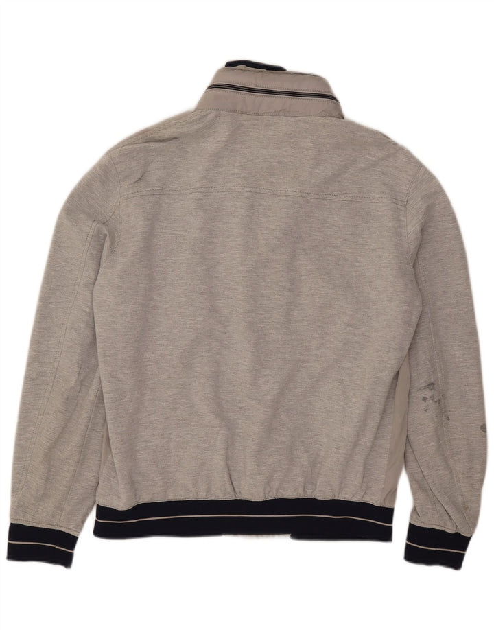 Мужская куртка-бомбер с капюшоном Zara UK 40, большая серая