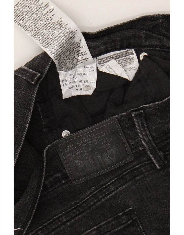 Женские прямые джинсы Levi's 505 W30 L32, черный хлопок