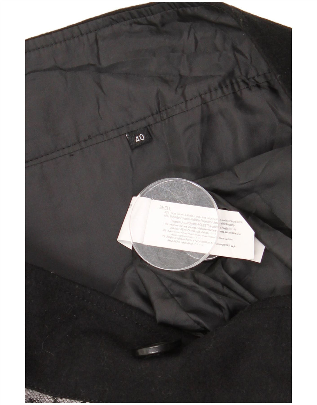 Женская юбка с запахом Desigual EU 40 Medium W32 Черная лоскутная шерсть