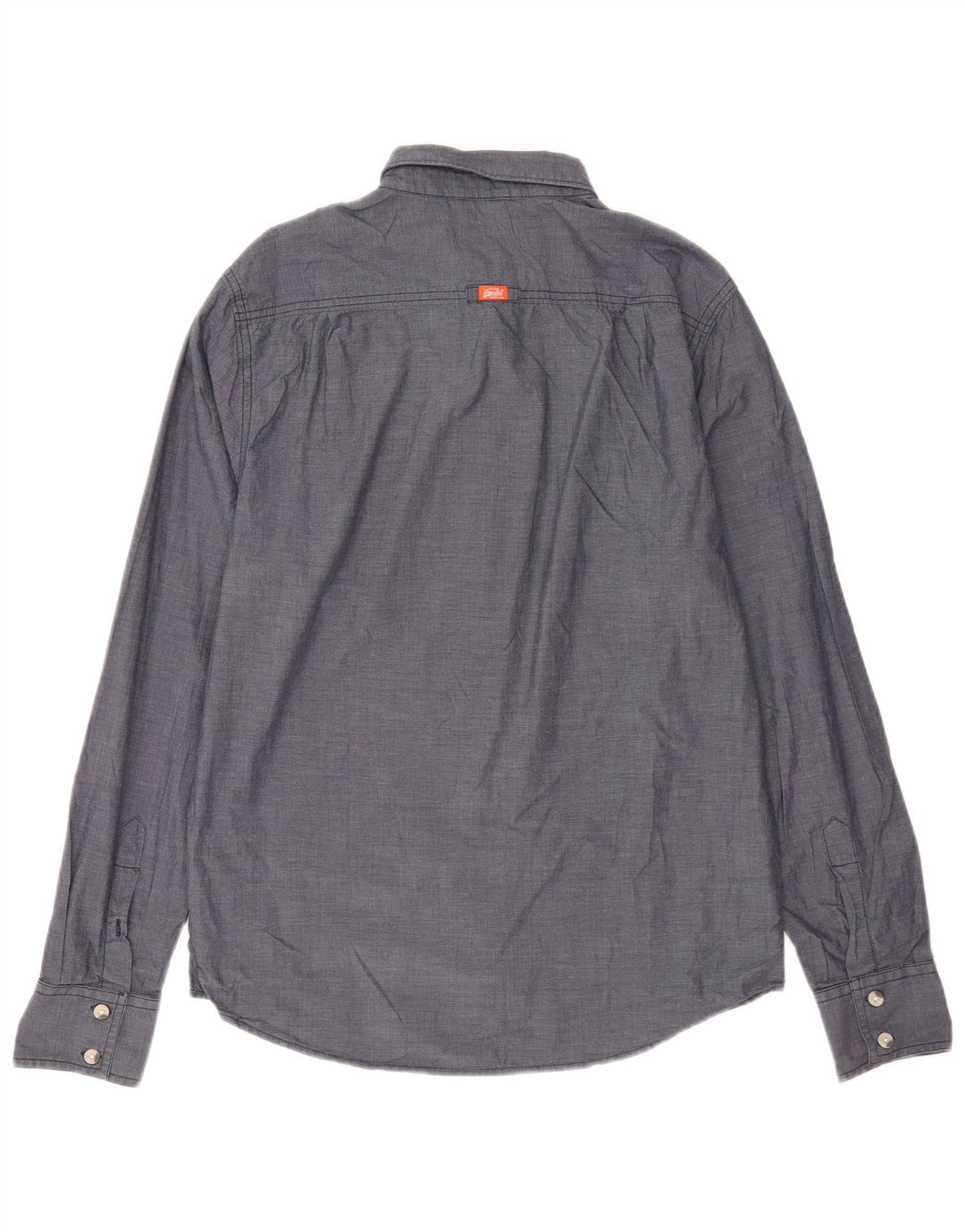 Мужская рубашка Superdry, большая серая, хлопок