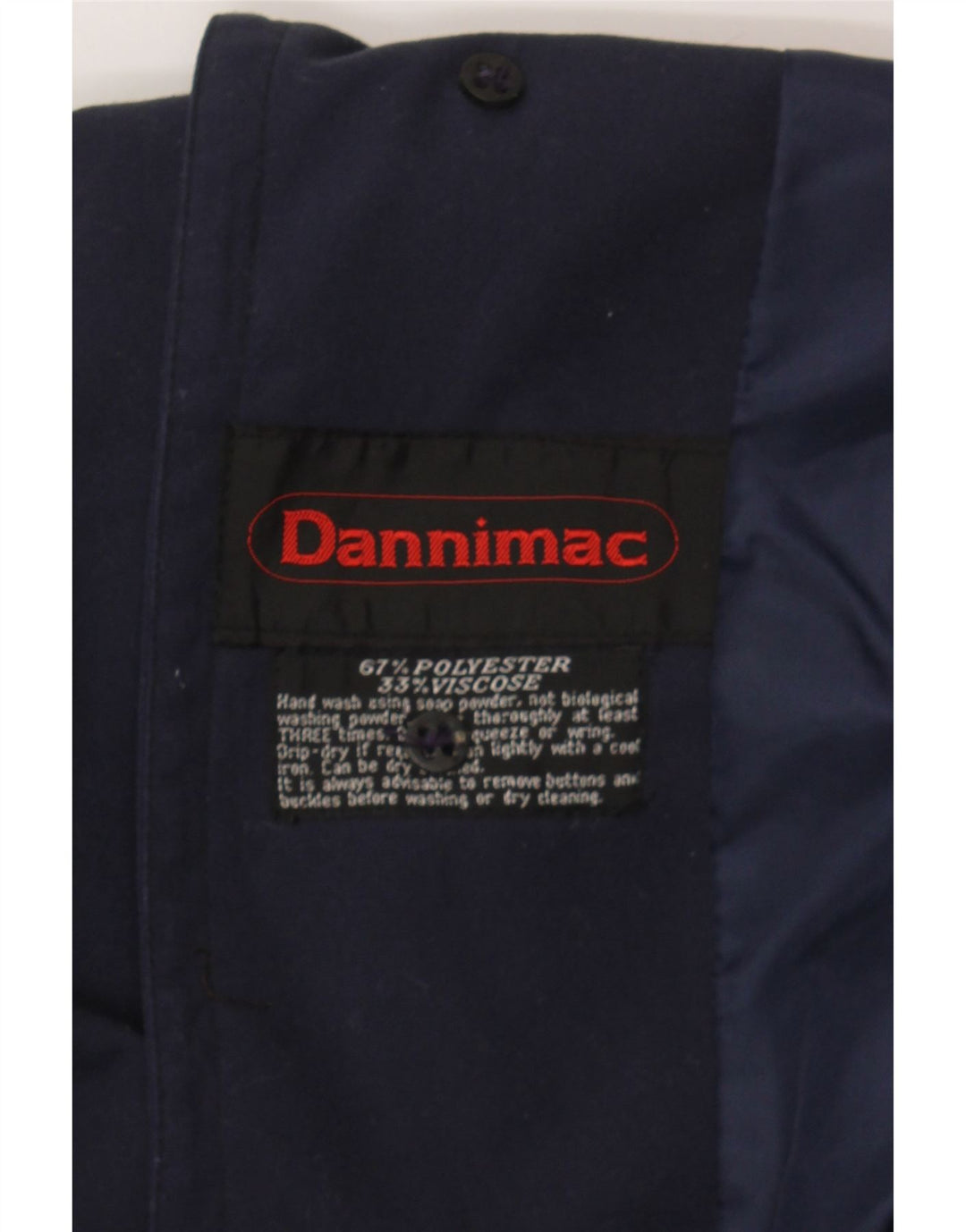Мужской тренч DANNIMAC UK 44 2XL Темно-синий полиэстер