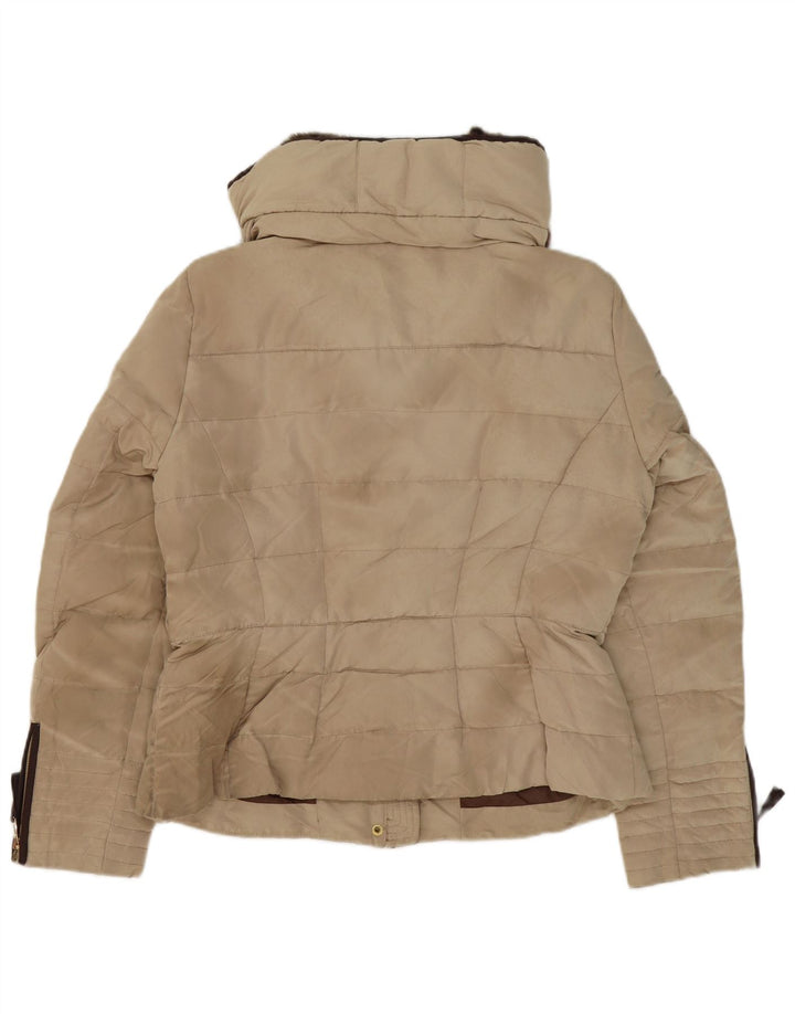 Женская стеганая куртка Zara UK 18 XL, бежевый полиэстер