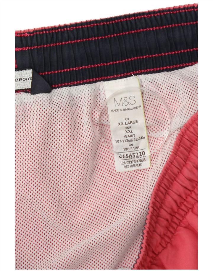 MARKS & SPENCER Mens Swimming Shorts 2XL Pink Polyester