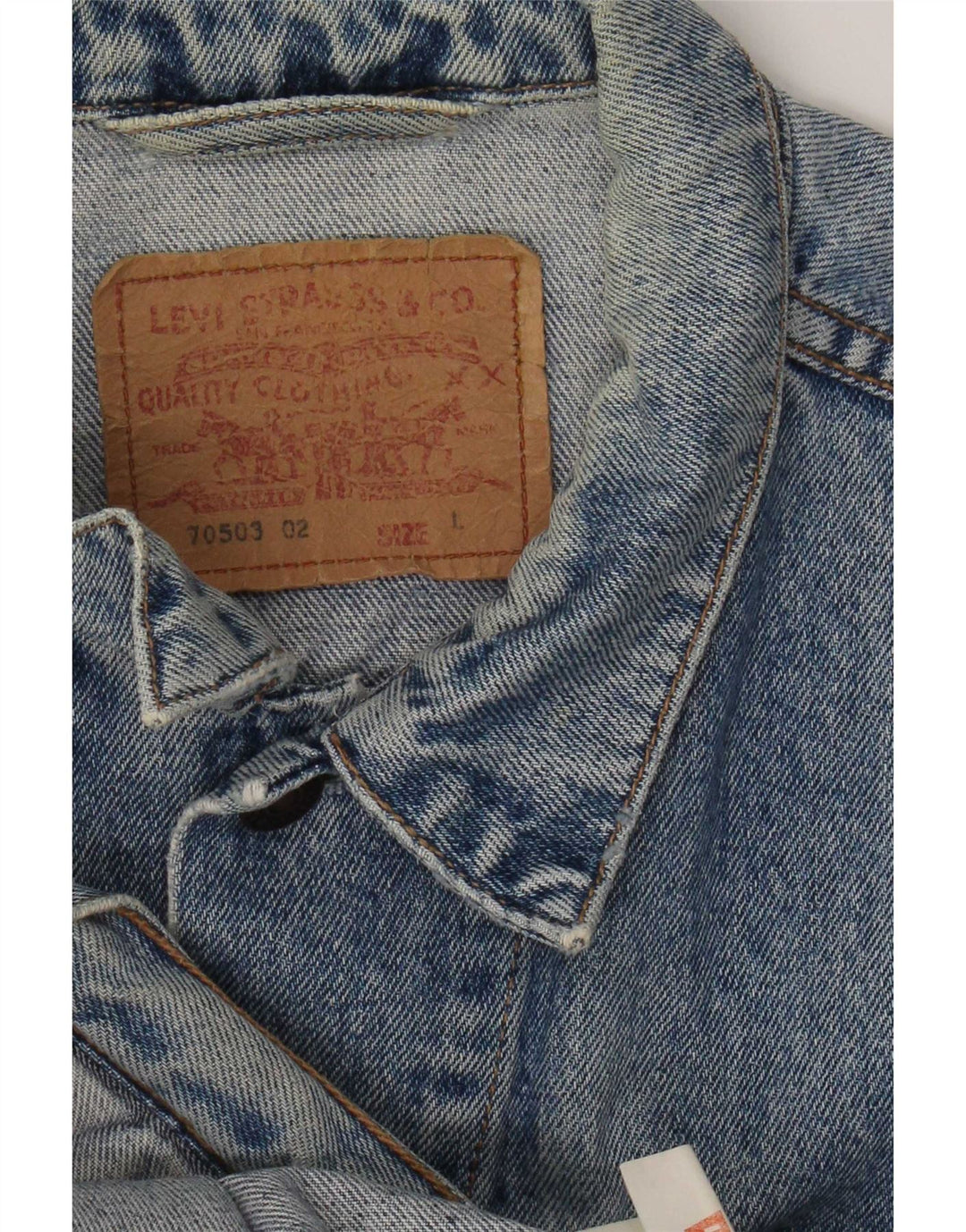 Мужская джинсовая куртка Levi's UK 40, большая синяя, хлопок