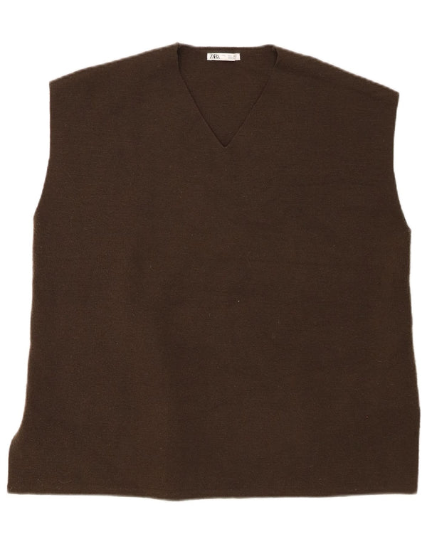 Женская майка Zara Vest UK 16, большой зеленый полиэстер