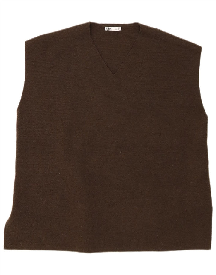 Женская майка Zara Vest UK 16, большой зеленый полиэстер