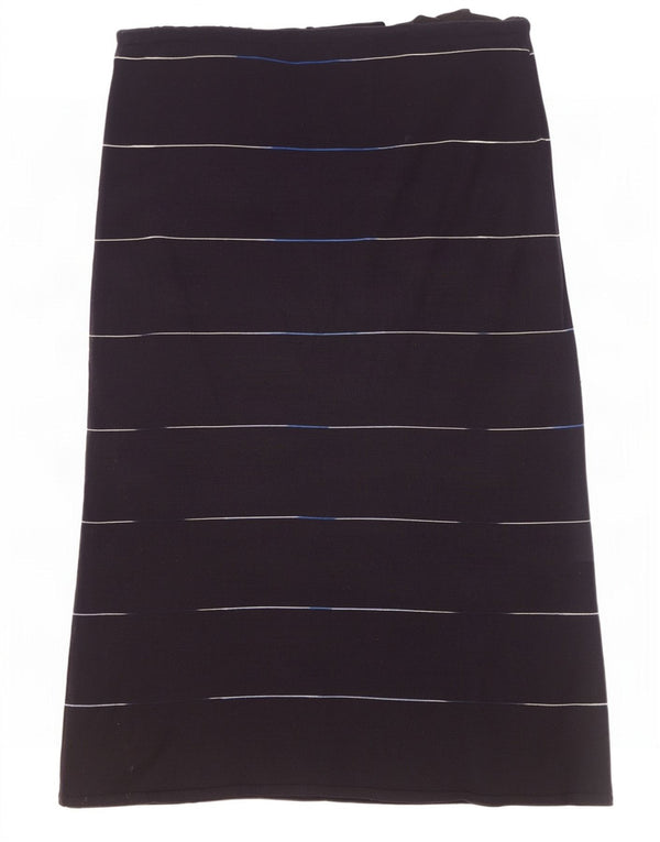 Женская юбка-трапеция Missoni Sport W34, большая темно-синяя полоска из шерсти