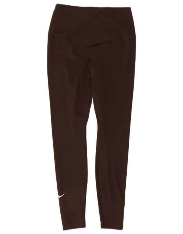 Женские леггинсы Nike Dri Fit UK 12, средний коричневый полиэстер