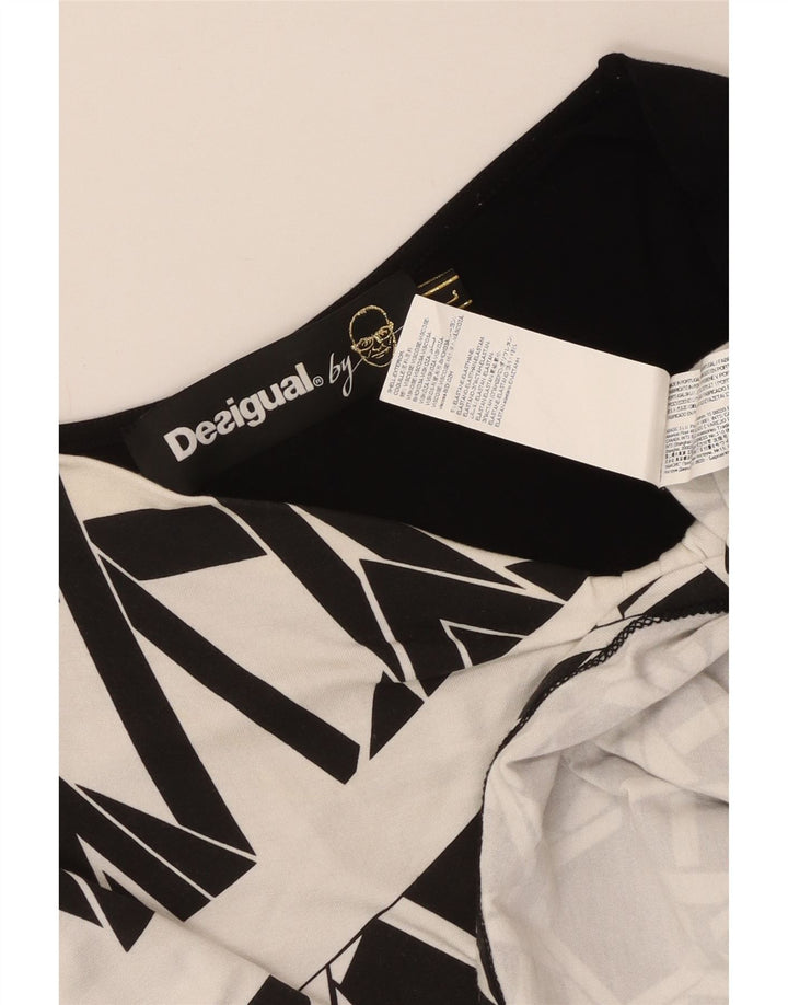 Женский жилет Desigual UK 14, большой черный, вискоза с геометрическим узором