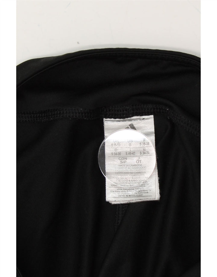 ADIDAS Womens Leggings UK 8/10 Small Black Polyester Vintage Adidas and Second-Hand Adidas from Messina Hembry 