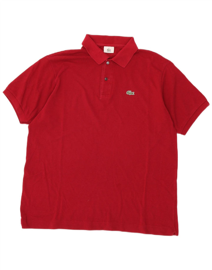 Мужская рубашка-поло LACOSTE, размер 6 XL, красный хлопок