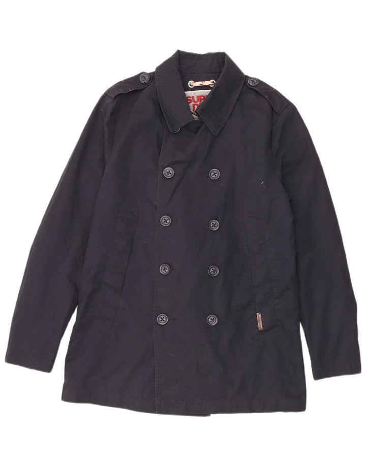 Мужское бушлат Superdry UK 40, большой темно-синий, хлопок