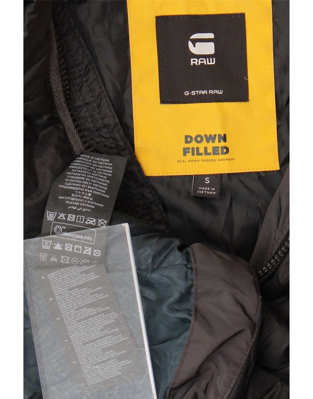 Женское стеганое пальто G-STAR UK 10, маленькое черное полиэстер