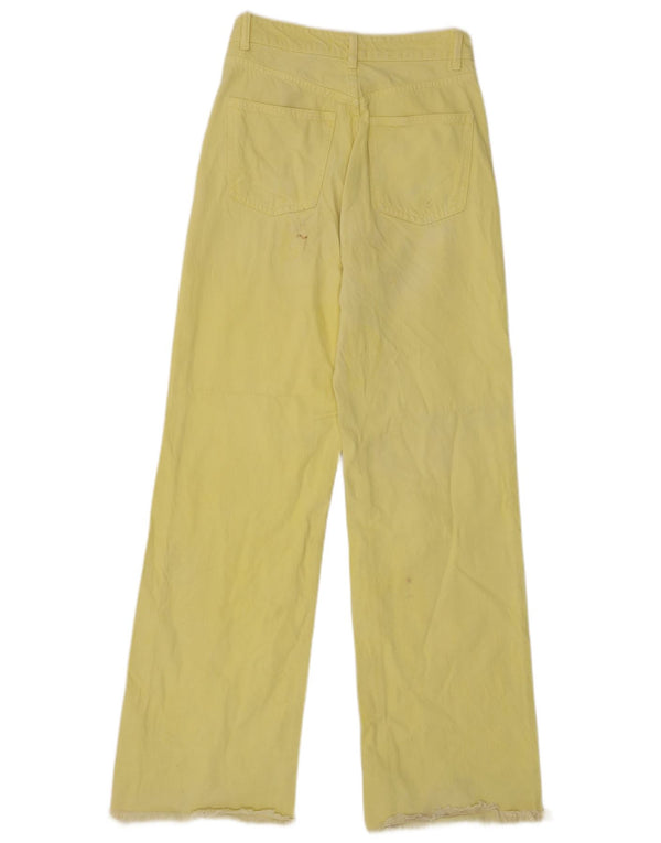 Женские широкие джинсы Zara EU 36 XS W26 L31 Желтые