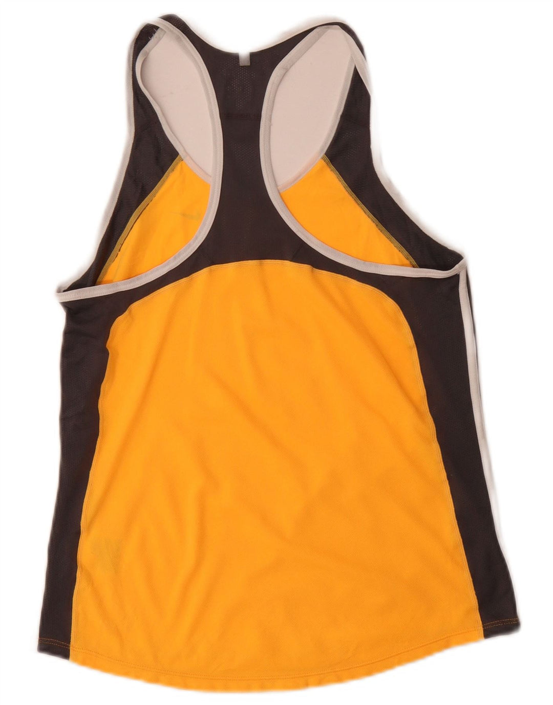 Женский жилет Nike Dri Fit UK 12, средний желтый полиэстер с цветными блоками