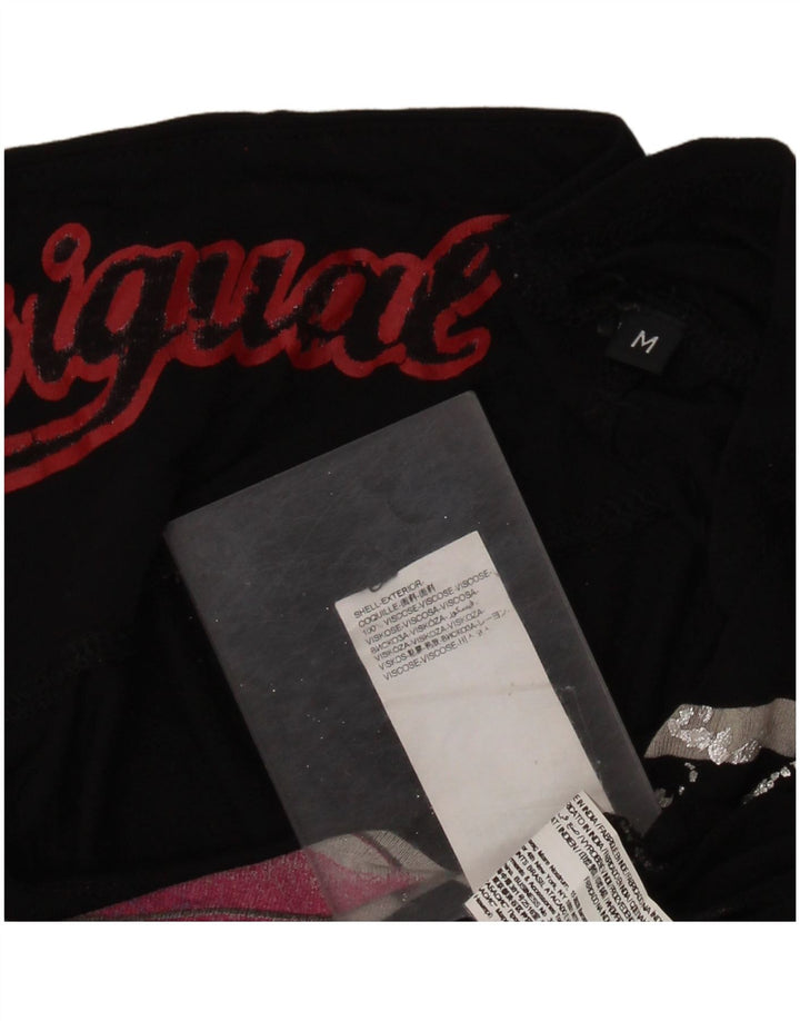 Женская футболка оверсайз с рисунком DESIGUAL Top UK 14, средний черный цветочный принт