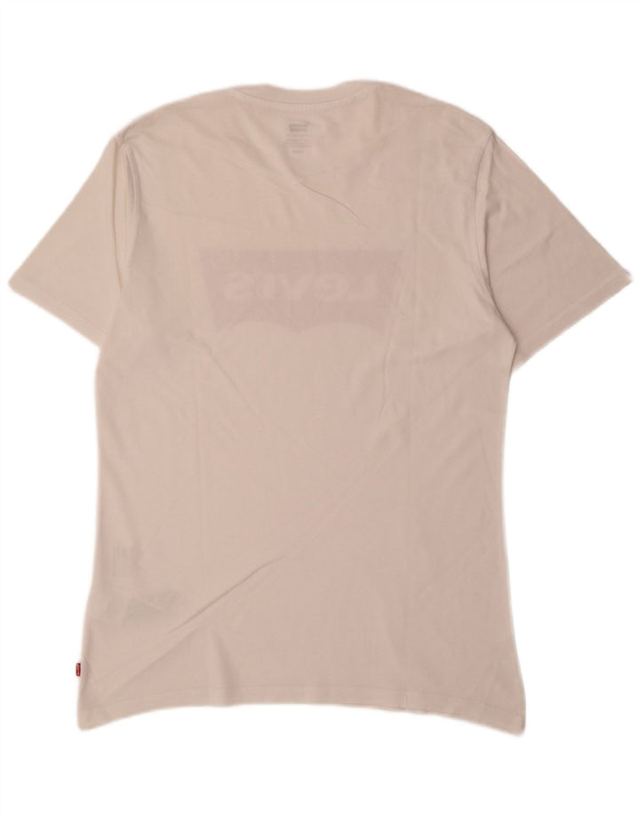 Мужская футболка с рисунком Levi's, маленький белый хлопок