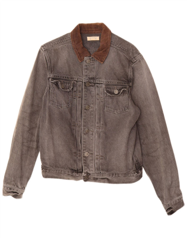 Мужская джинсовая куртка All Saints UK 36, маленькая серая, хлопок