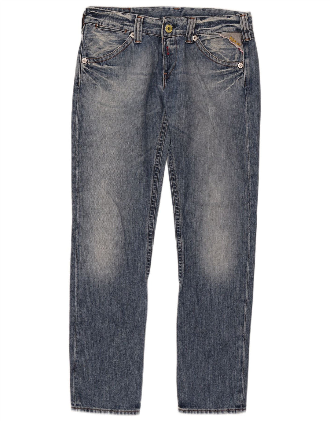 Женские прямые джинсы Replay W29 L30, синий хлопок