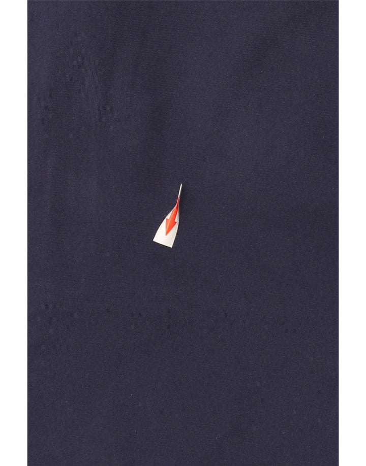 Мужской топ с воротником на молнии и длинными рукавами Under Armour, средний, темно-синий, с цветными блоками