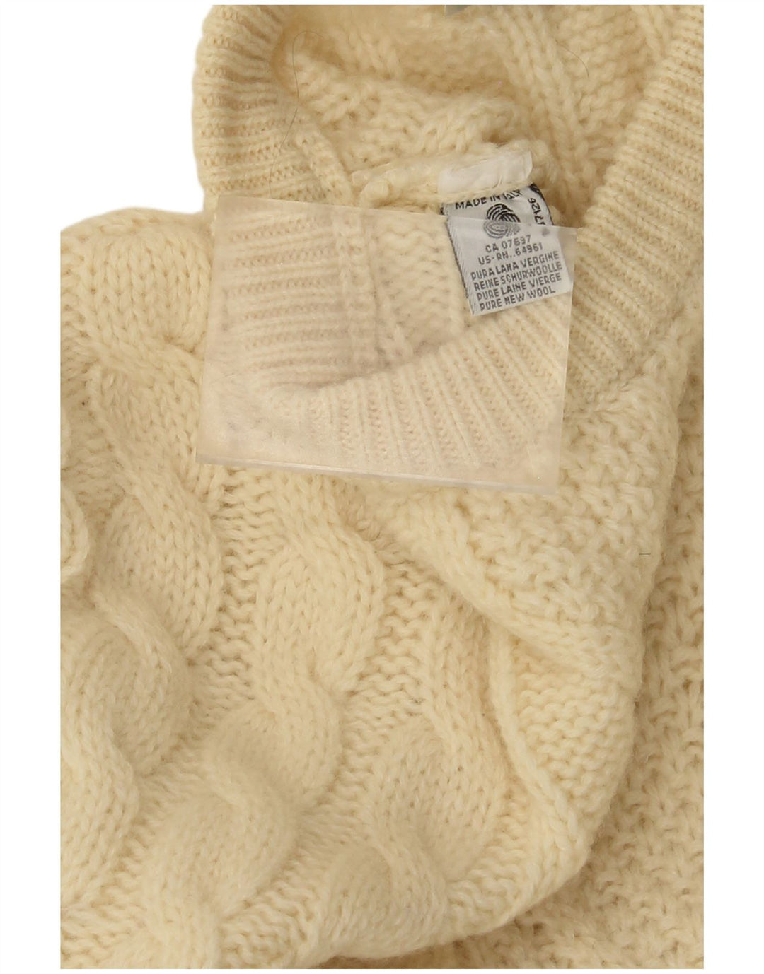 Мужской джемпер с круглым вырезом Benetton IT 48 Medium Beige Wool