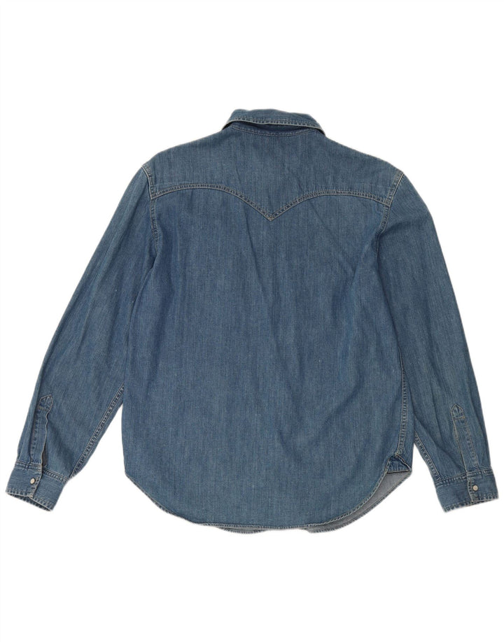 Мужская джинсовая рубашка LEVI'S, большая синяя, хлопок