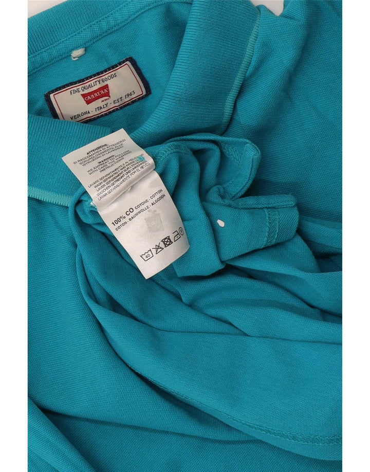 Мужская рубашка поло Carrera Regular, хлопковая, синего цвета