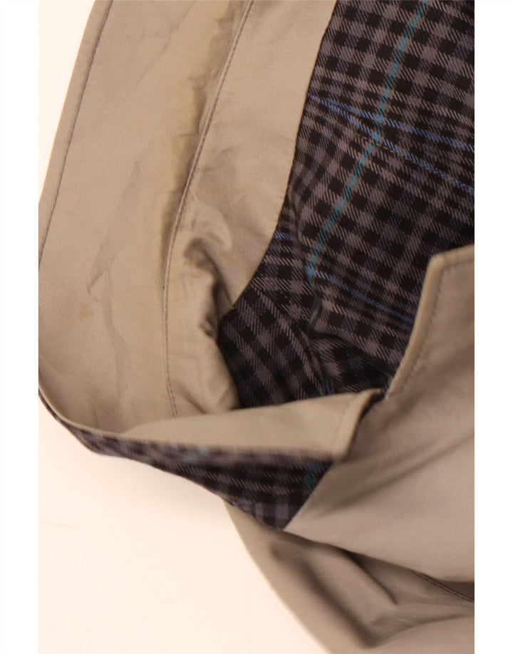 Мужской двусторонний тренч DIOLEN UK 40, большой серый полиэстер в клетку