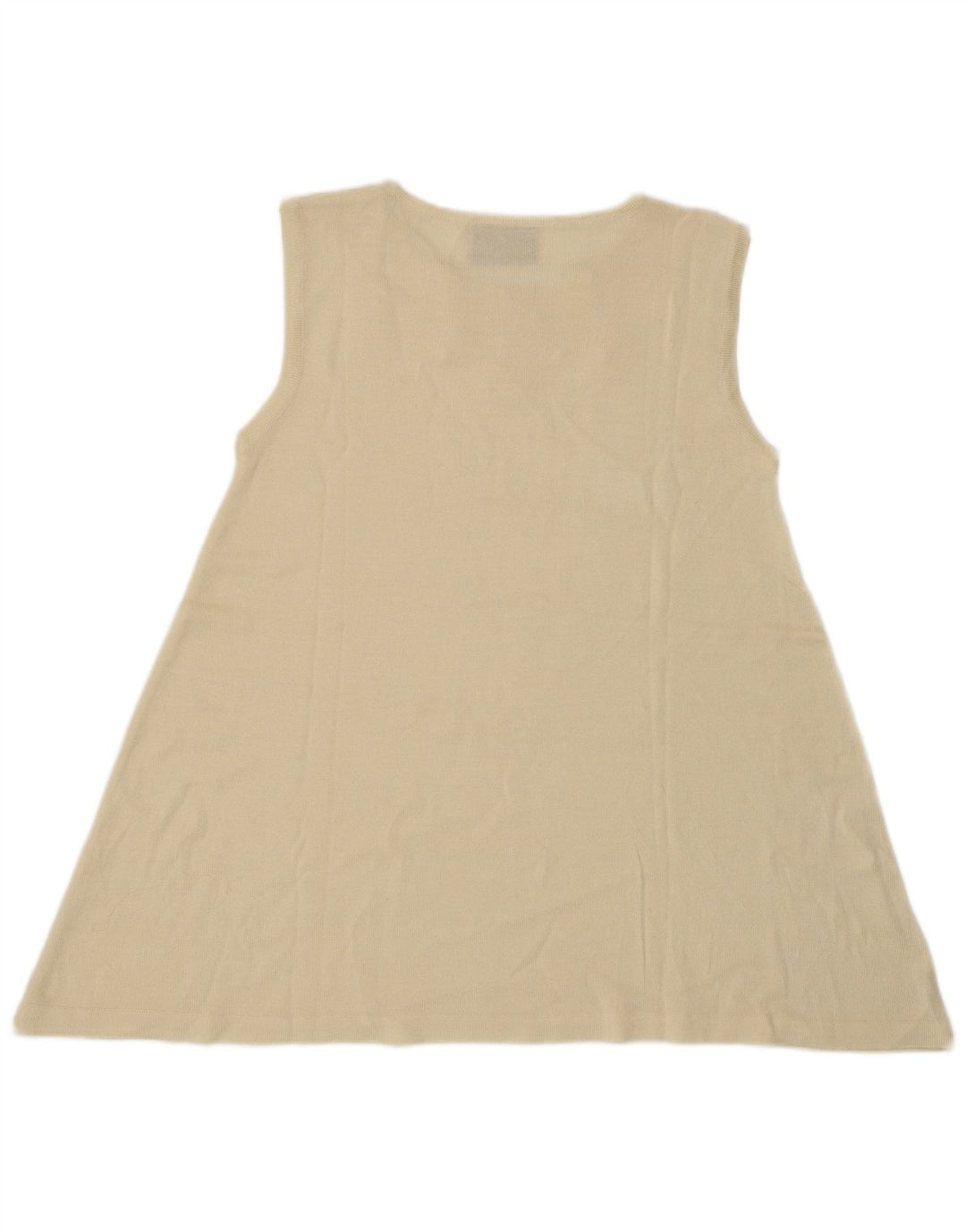 Винтажная женская блузка без рукавов, топ, Великобритания, 8, маленький, с белым цветочным принтом