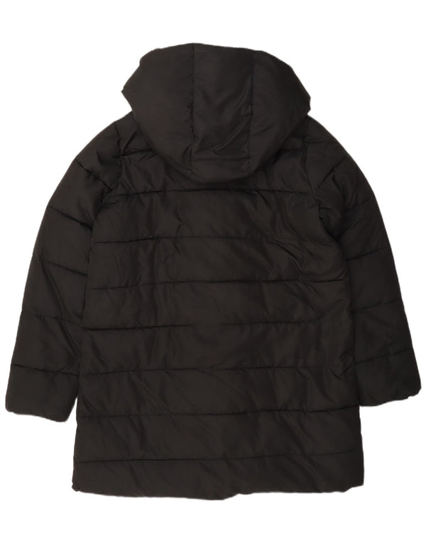 Женское стеганое пальто с капюшоном Hobbs UK 12, средний черный полиэстер