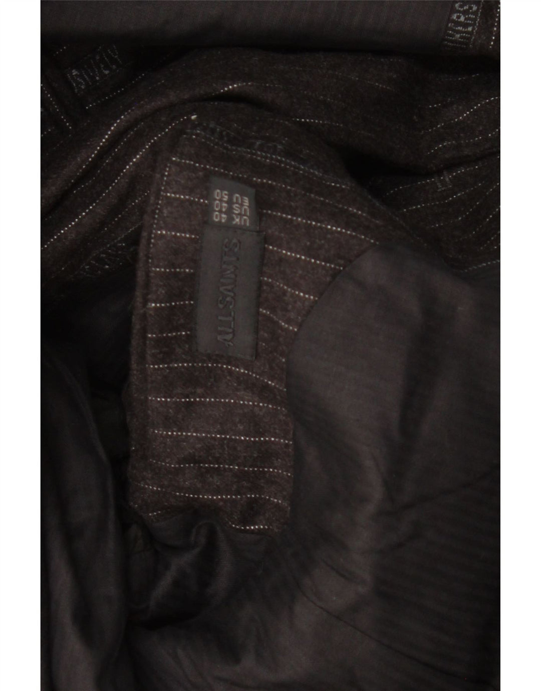 Мужской пиджак All Saints с 2 пуговицами, Великобритания 40, большая черная полоска, шерсть