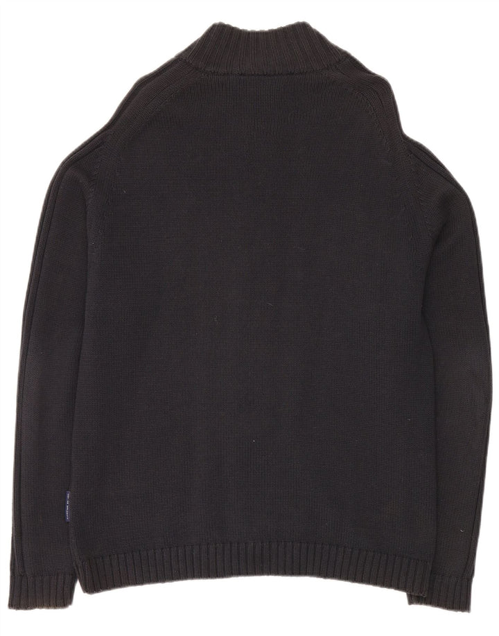 COTTON REPUBLIC Мужской кардиган-свитер среднего размера, темно-синий, хлопок