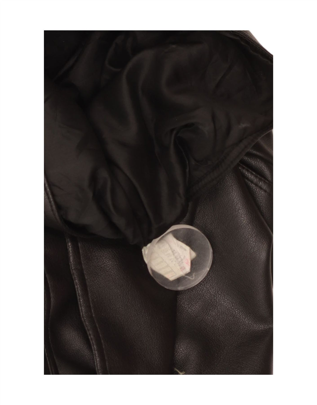 Женская укороченная кожаная косуха большого размера VINTAGE UK 10, маленькая черная