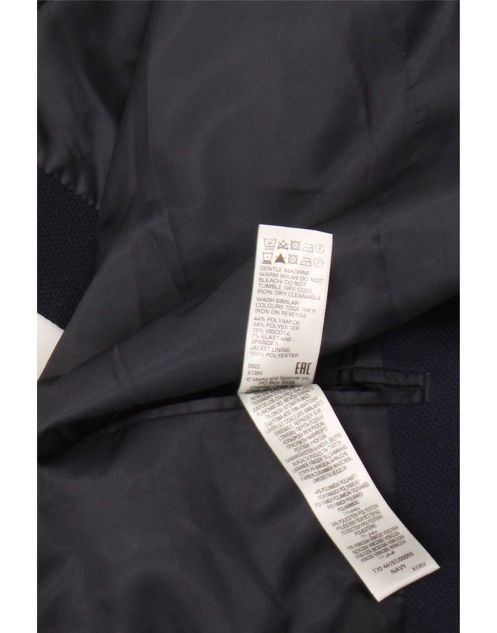 Мужской пиджак с 2 пуговицами Marks & Spencer UK 50 5XL темно-синий из полиамида