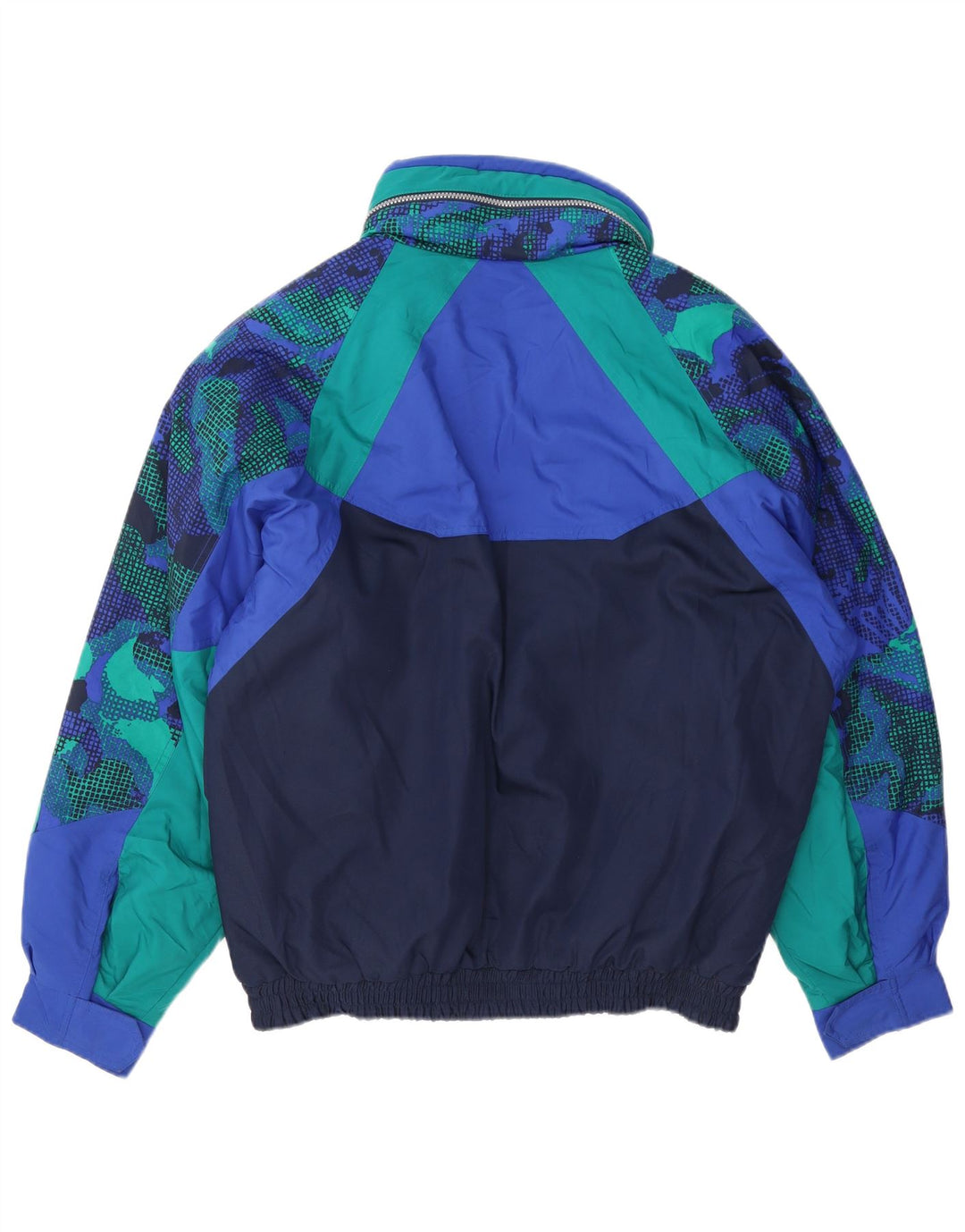 Мужская лыжная куртка свободного покроя FILA с капюшоном IT 50, средний темно-синий, с цветными блоками