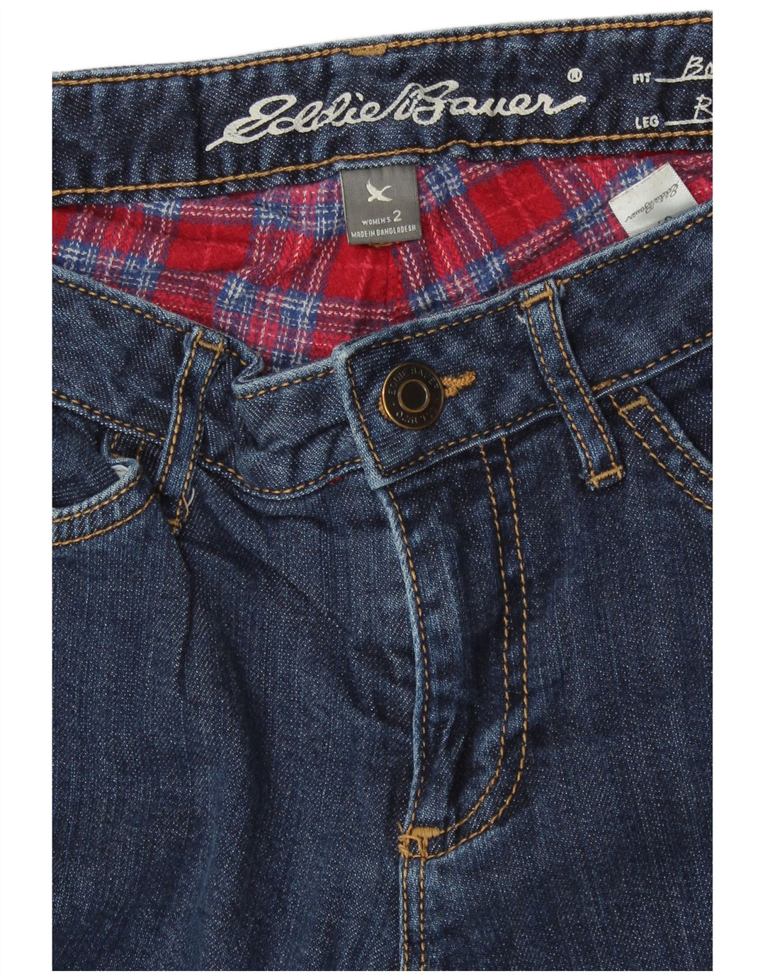 Женские прямые джинсы-бойфренды EDDIE BAUER US 2 XS W27 L30 синие