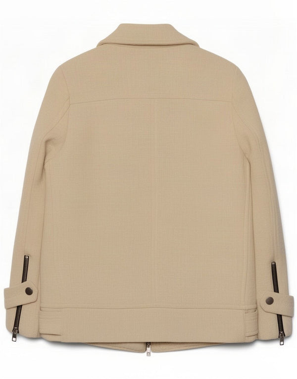 Женская косуха Zara UK 10, маленький размер, хлопок белого цвета