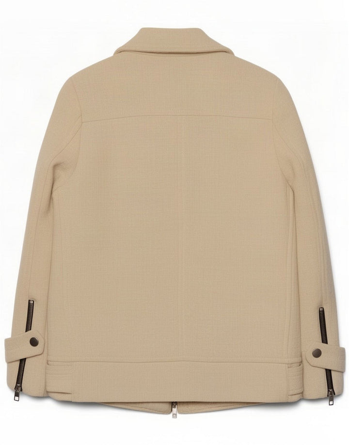 Женская косуха Zara UK 10, маленький размер, хлопок белого цвета