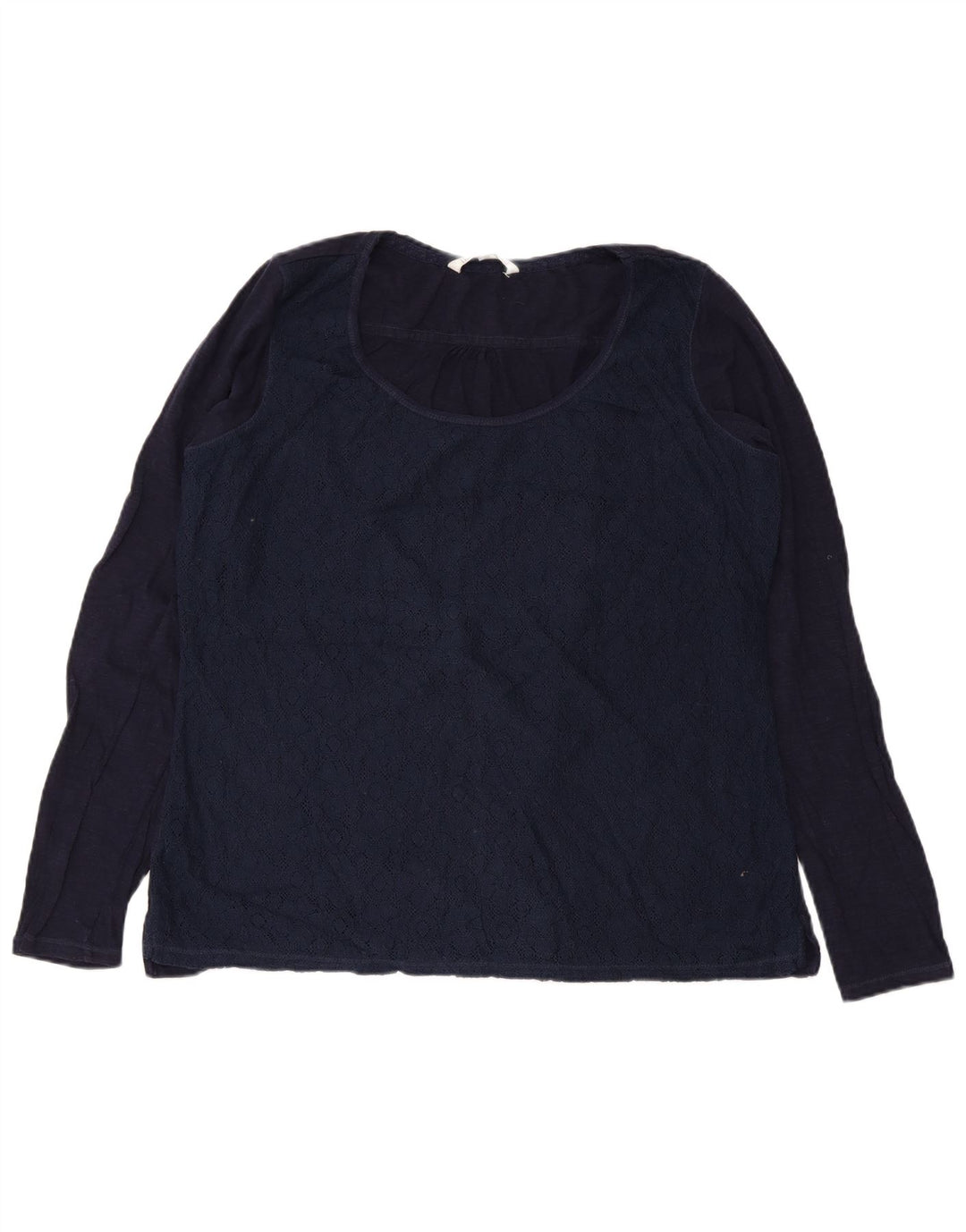 Женская блузка с длинным рукавом Fat Face, топ UK 18 XL, темно-синий, хлопок с цветочным принтом